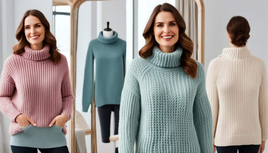 choosing chunky knit sweater for body type