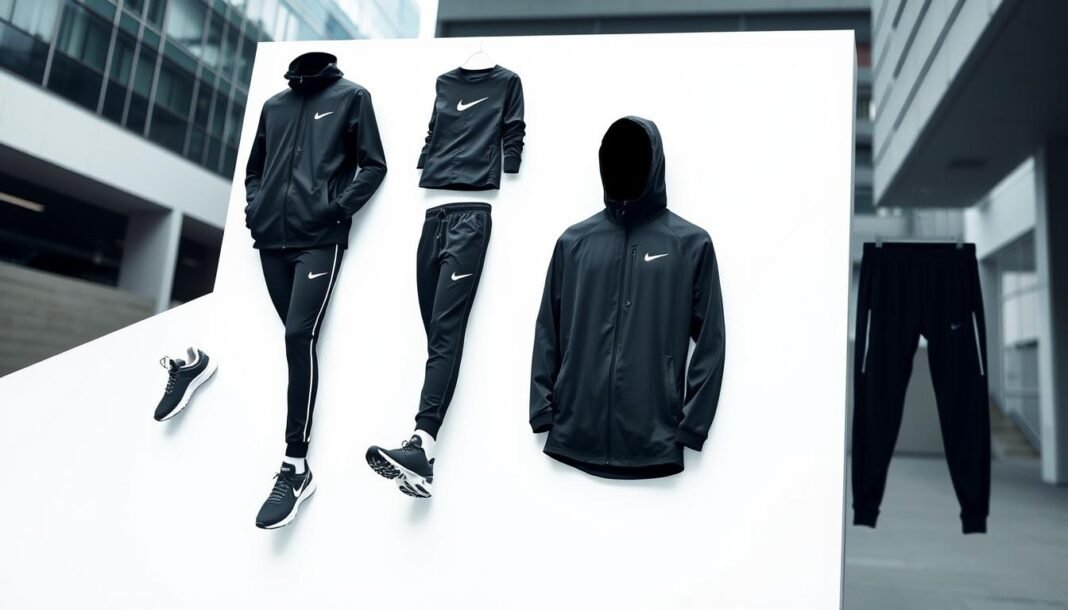 black nike tech