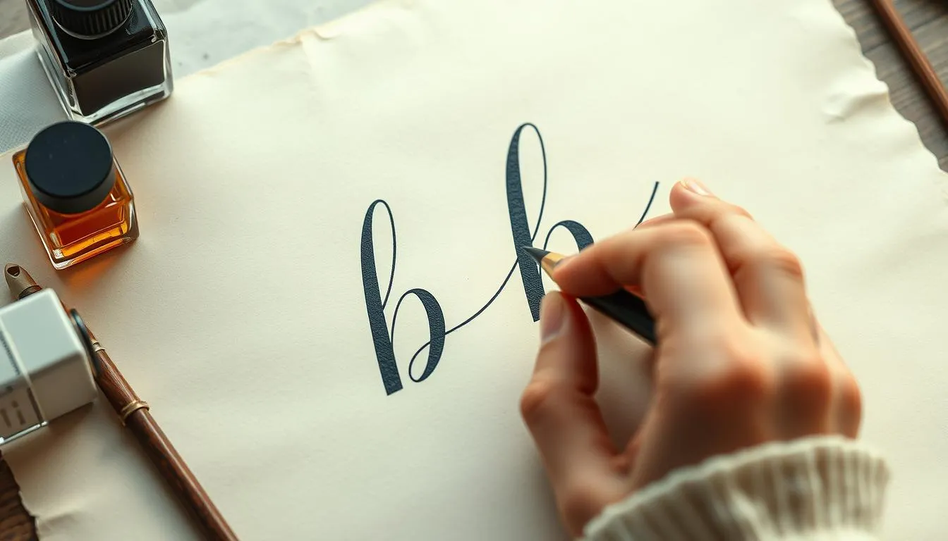 b in cursive